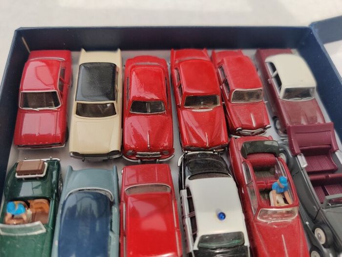 24 Vintage Car models: Wiking, Norev, Praline