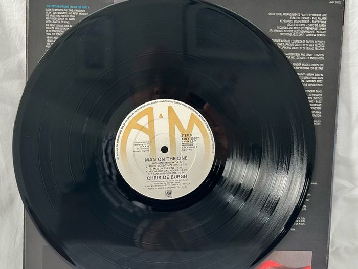 Chris de Burgh Signed Man On The Line Vinyl LP 1984 Autographed