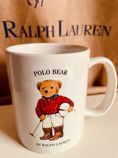 Vintage 1997 Ralph Lauren Polo Bear Mug Polo Match Bear Collector Piece