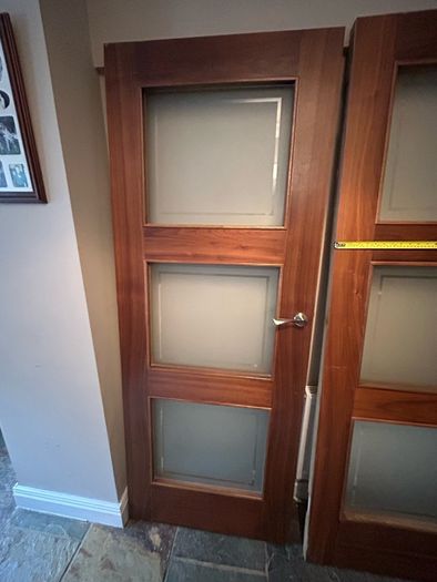2 glass doors