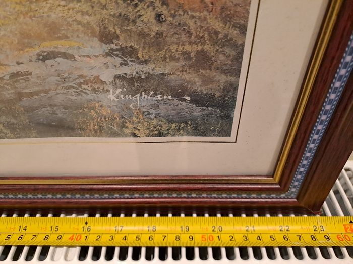 Vintage Foil Art in frame