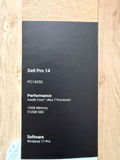 Dell Pro 14 PC14250 - AI PC - Intel Core Ultra 7 - 255U / up to 5.2 GHz - Win 11 Pro - Intel Graphics - 16 GB RAM - 512 GB SSD NVMe - 14" IPS 1920 x 1200 (Full HD Plus) - Gigabit Ethernet - Wi-Fi 6 - magnetite - BTS - with 1 Year Basic Onsite - No PSU