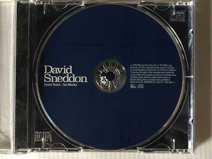 David Sneddon [2003] Seven Years - Ten Weeks (CD Album)