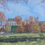 "UCC from Perrott's Inch" - Limited Edition Watercolour Print by Irish Artist Anna O'Hara | University College Cork Landscape | 27.9 x 37.5 cm Image 2