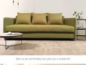 3 Seats Sofa Bed in Colour Green
