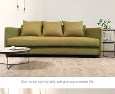 3 Seats Sofa Bed in Colour Green