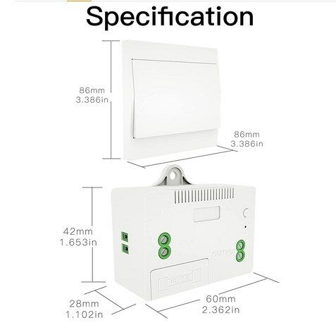 MOES Wireless Light Switch Kit, Kinetic Switch, No Wiring No Battery Easy Installing, Outdoor Remote Control