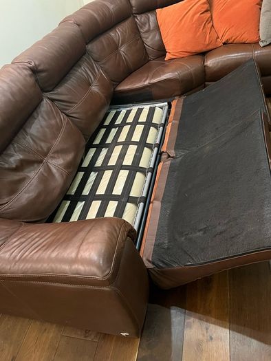 Calia Italia Genuine Leather Corner Sofa