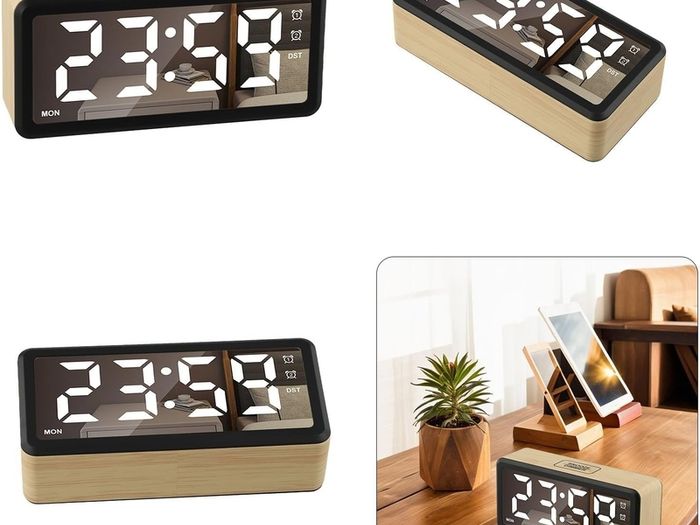 Digital alarm clock with LED display