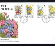 1987 Isle of Man Wild Flowers Commemorative Stamp First Day Cover (FDC)