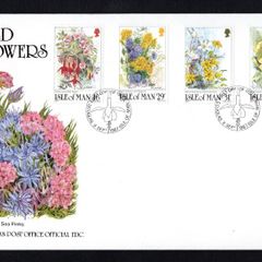 1987 Isle of Man Wild Flowers Commemorative Stamp First Day Cover (FDC)