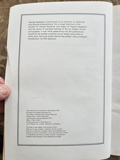 Bawdy Songs Of The Early Music Hall. By George Speaight. Large Volume Paperback In Good Condition. See Photos For Same.