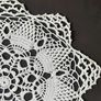 Vintage Handmade White Crochet Lace Doily serviette 35cm Round Floral Table Centrepiece Image 2