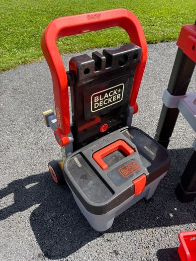 Construction bench, tool trolley & box, fireman bundle