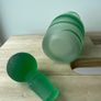 1940s sea green glass perfume bottle Image 2