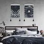 (Pack of 2) Moon and Star Tapestry Ocean Wave Black and White Tapestry Wall Hanging for Room (35 x 50cm) Image 5