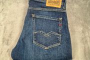 Replay Mens Rocco Jeans W34 L31 Indigo - Zip Fly