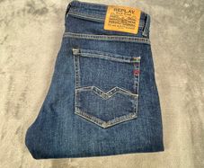 Replay Mens Rocco Jeans W34 L31 Indigo - Zip Fly
