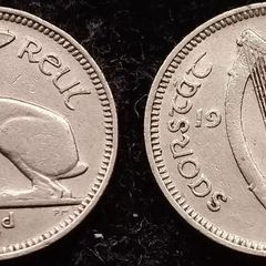[#2163] - Ireland 1935 | Irish 3d | 3 Pence | Hare | KM.4