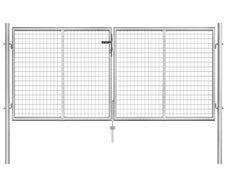 Garden Gate Galvanised Steel 306x150 cm Silver
