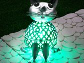 Colour Changing LED Garden Metal Scroll Solar Light - Ornament Decoration Patio Light (Cat)