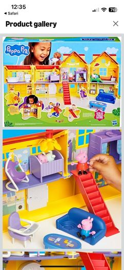 Peppa Pig's Big Family House Playset with Baby Evie like new