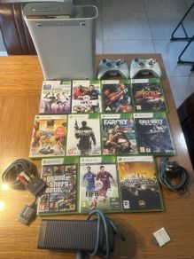 Xbox 360 console plus games & controllers