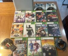 Xbox 360 console plus games & controllers