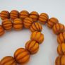 Antique African Orange Melon Shape Glass Beads Strand Necklace Image 6
