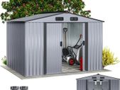 Metal Garden Shed with metal Foundation 8.5 x 6.7 x 5.9 ft (LxDxH)