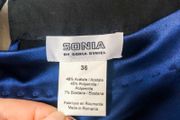 Sonia Rykiel satin midnight blue dress