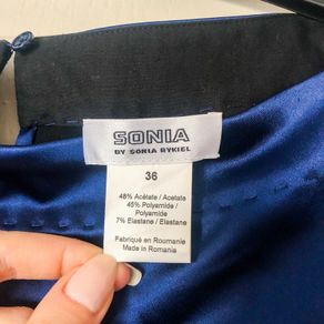 Sonia Rykiel satin midnight blue dress