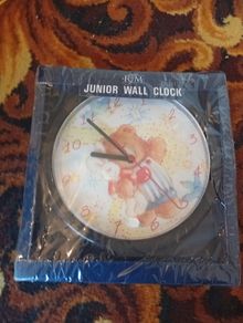 Brand New Sealed R/M Junior Wall Clock (Teddy Bear Design)