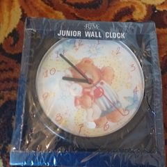 Brand New Sealed R/M Junior Wall Clock (Teddy Bear Design)