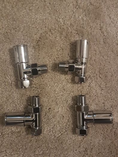 2 Radiator valve set chrome
