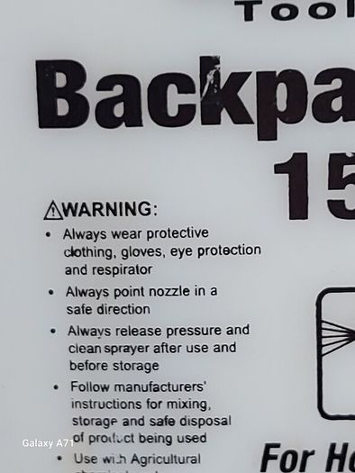 TAHOE 15 Litre Backpack Sprayer in excellent condition