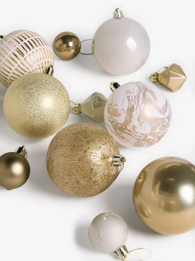 Gold Christmas Baubles