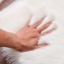 Super Soft Fluffy Faux Sheepskin Rug, Shaggy Silky Plush Carpet For Bedrooms Rugs Living Room Kids Rooms Decor Bedside Rugs (27.5 x 53.1 inch, White) Image 2