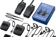 Walkie Talkies Long Range 2Pcs, Walkie Talkies for Adults with Rechargeable Batteries, 2 Way Radio with LED Light Earpieces 16CH Supports VOX Function