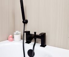 Waterfall Bath Shower Mixer Tap & Shower Set | Matt Black