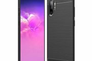 Shockproof Case For Samsung GALAXY NOTE 10 Carbon Fibre Effect Back Cover