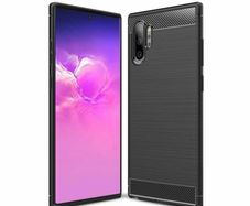 Shockproof Case For Samsung GALAXY NOTE 10 Carbon Fibre Effect Back Cover