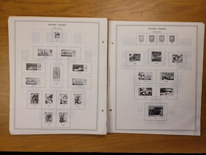 Poland 1946 -1983  Minkus Stamp album pages partially filled