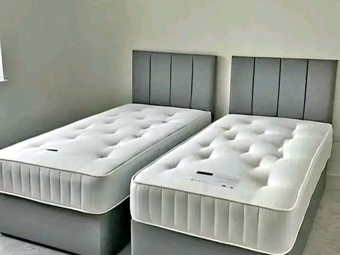 New Stylish single ,Double 4ft, 4ft6, King 5ft And 6ft Superking Sizes Divan Beds Instock. Drawers And Optional Tufted Mattresses Available. Free Delivery