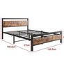 Double Bed Frame with Wooden Headboard Image 7