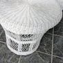 White wicker conservatory set - sofa, two chairs and table Image 4