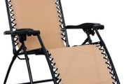 Zero Gravity Relaxing Chair, Lightweight, 112 D x 65 W x 154 H cm, Beige