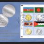 2010 United Nations (Geneva) Coins & Flags (Romania, Slovenia, Azerbaijan, Bangladesh, Belarus, Malta, Swaziland & Jordan) Commemorative Stamps First Day Cover (FDC) Image 3