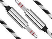 New 1.5m Premium Nylon Mini Jack AUX Cable 3.5mm Male To Male Lead Plug #932