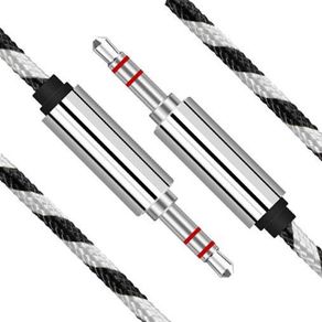 New 1.5m Premium Nylon Mini Jack AUX Cable 3.5mm Male To Male Lead Plug #932